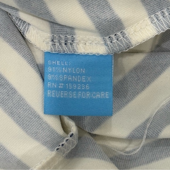 J. McLaughlin Catalina Cloth Elora Bangle Striped Navy Side Tie Dress Large NEW - Picture 15 of 16